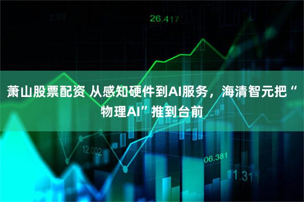 萧山股票配资 从感知硬件到AI服务，海清智元把“物理AI”推到台前